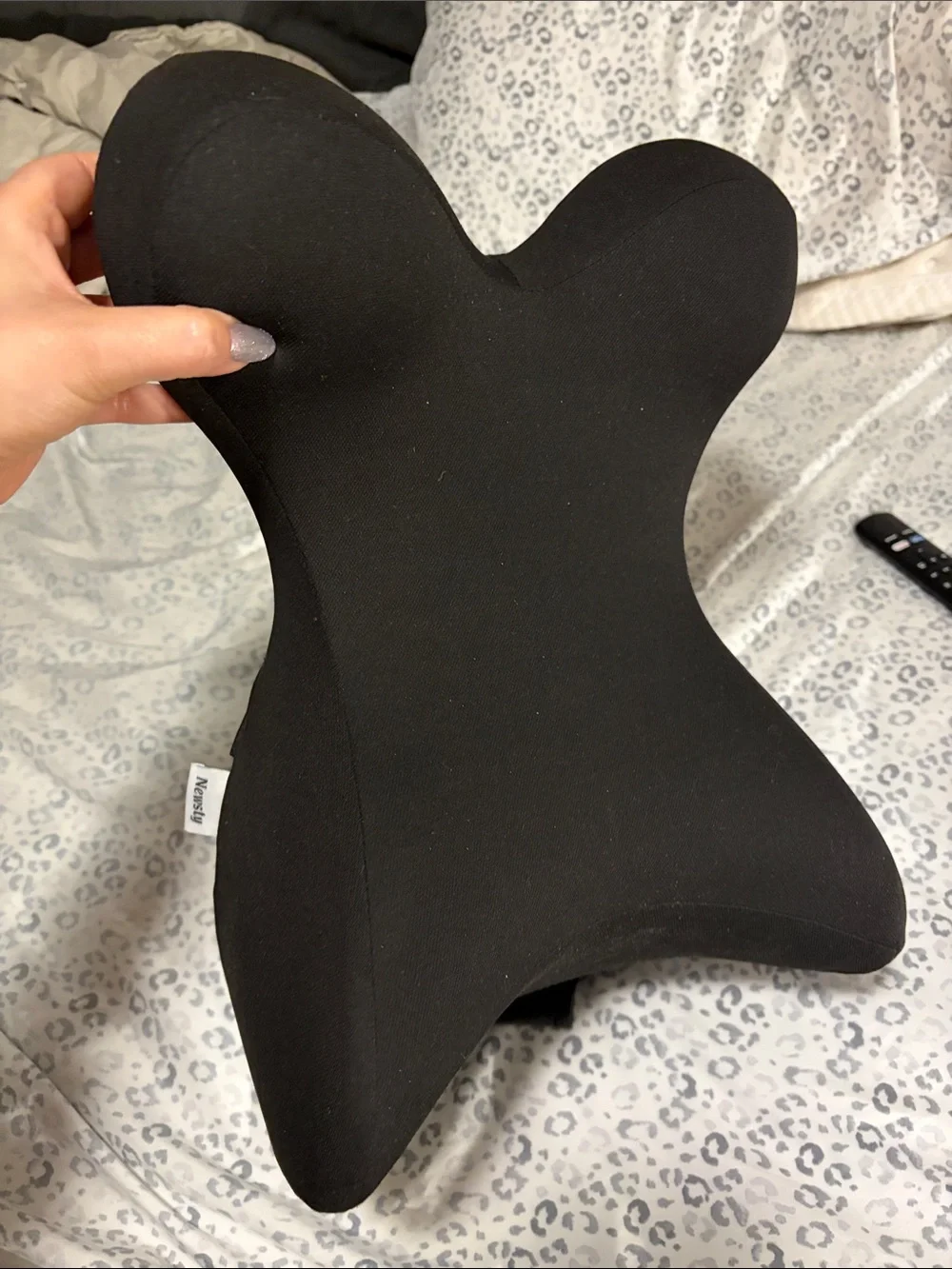 Memory Foam Lumbar Support Pillow - Black